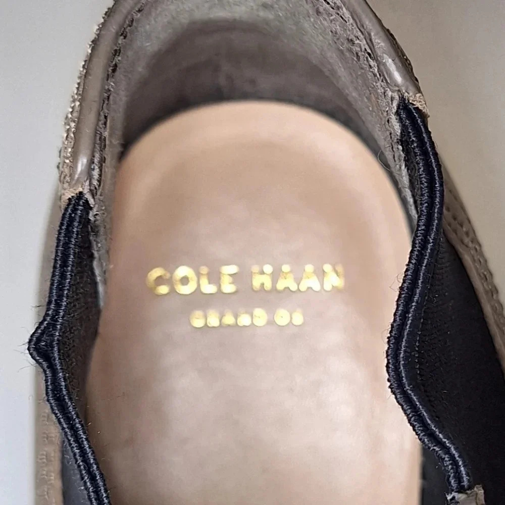 Cole Haan Womens Ankle Boot Bootie Brown Tanned Nubuck Wedge Heel Size 6 - Picture 13 of 15